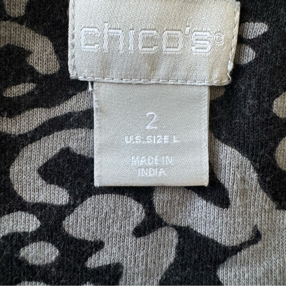 Chicos long sleeve tunic top 100% Pima cotton size 2X soft comfort wear - Picture 4 of 6